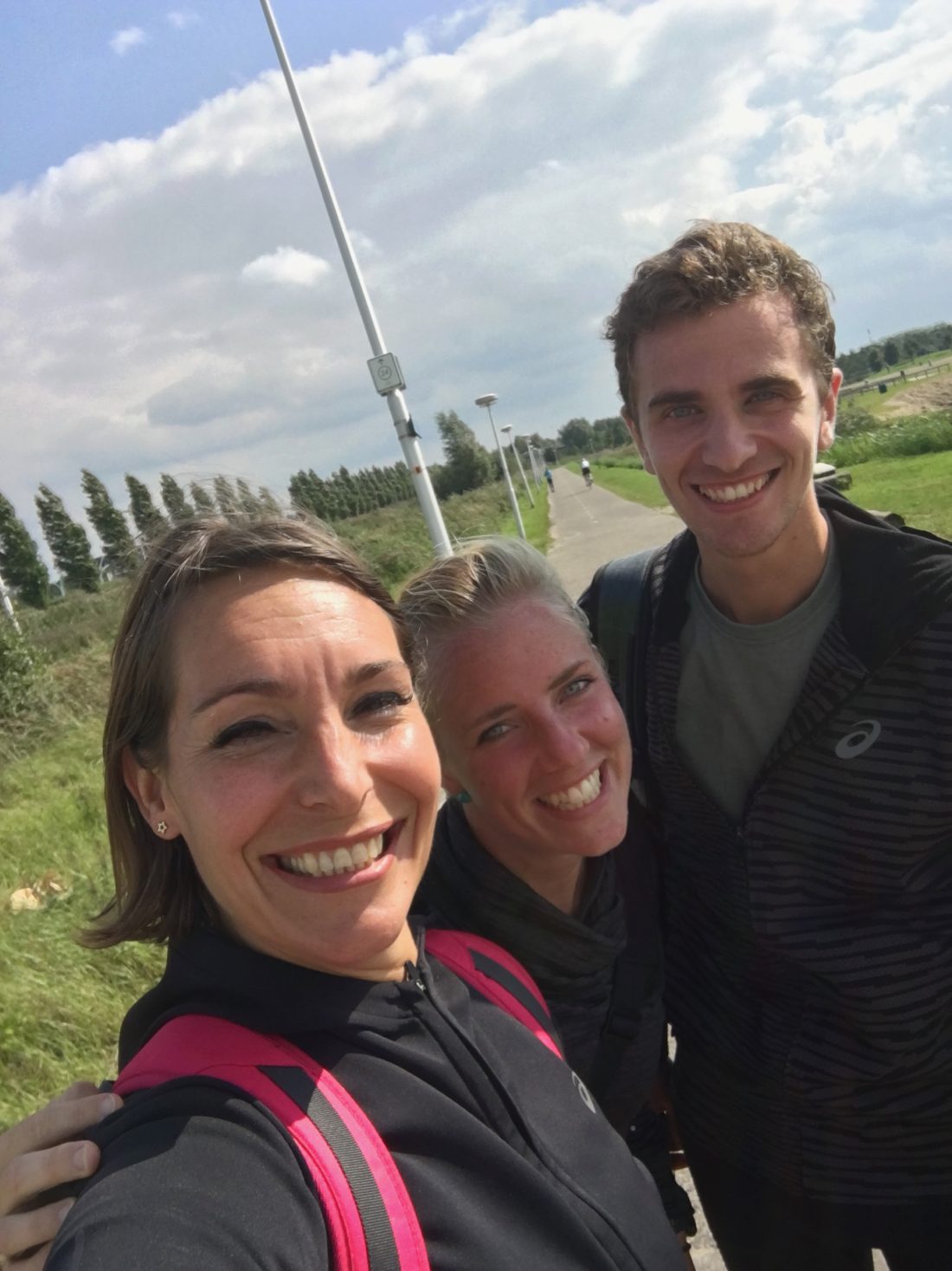 Met Petra en Erik na de duurloop van 32km