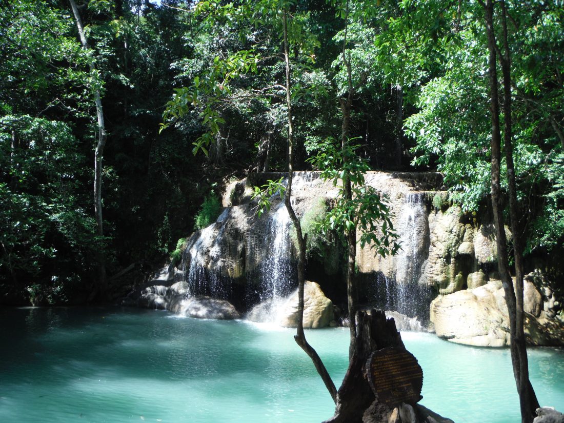 Erawan watervallen -Thailand - level weet ik niet meer..