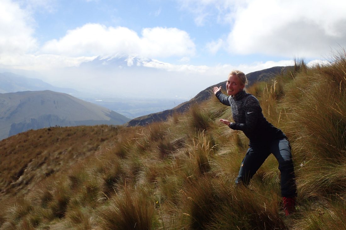 Op de imbabura en dan daar in de verte de Cayambe - mooi monster - Wanderlotje