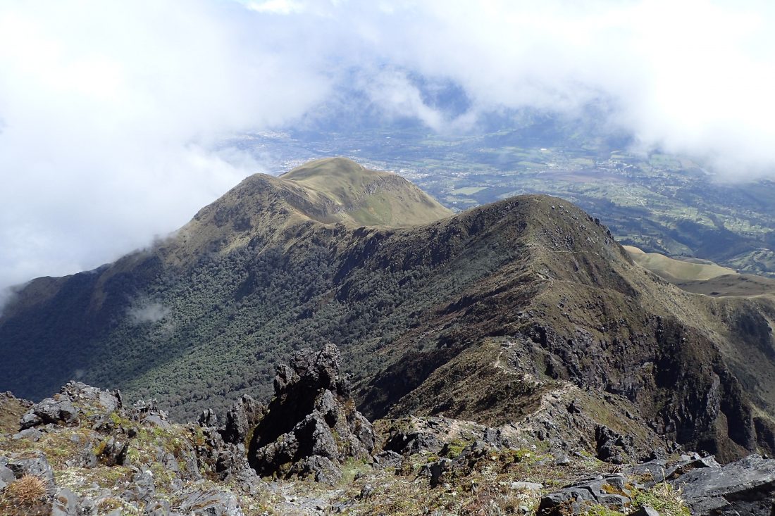 on top of Imbabura - wanderlotje