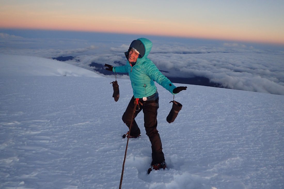 Whymper top - blij ei - in de wolken, letterlijk! - Chimborazo - Wanderlotje