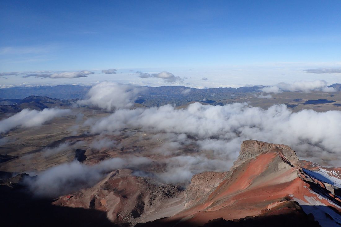 Met daglicht naar beneden maakt al het verschil in de wereld - maanlandschap tot en met - Chimborazo - Wanderlotje