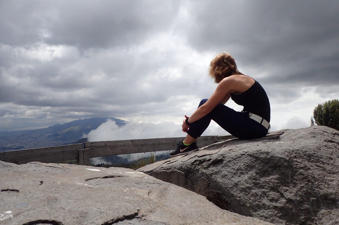 Sitting on a rock.. Thinking about life - Pichincha
