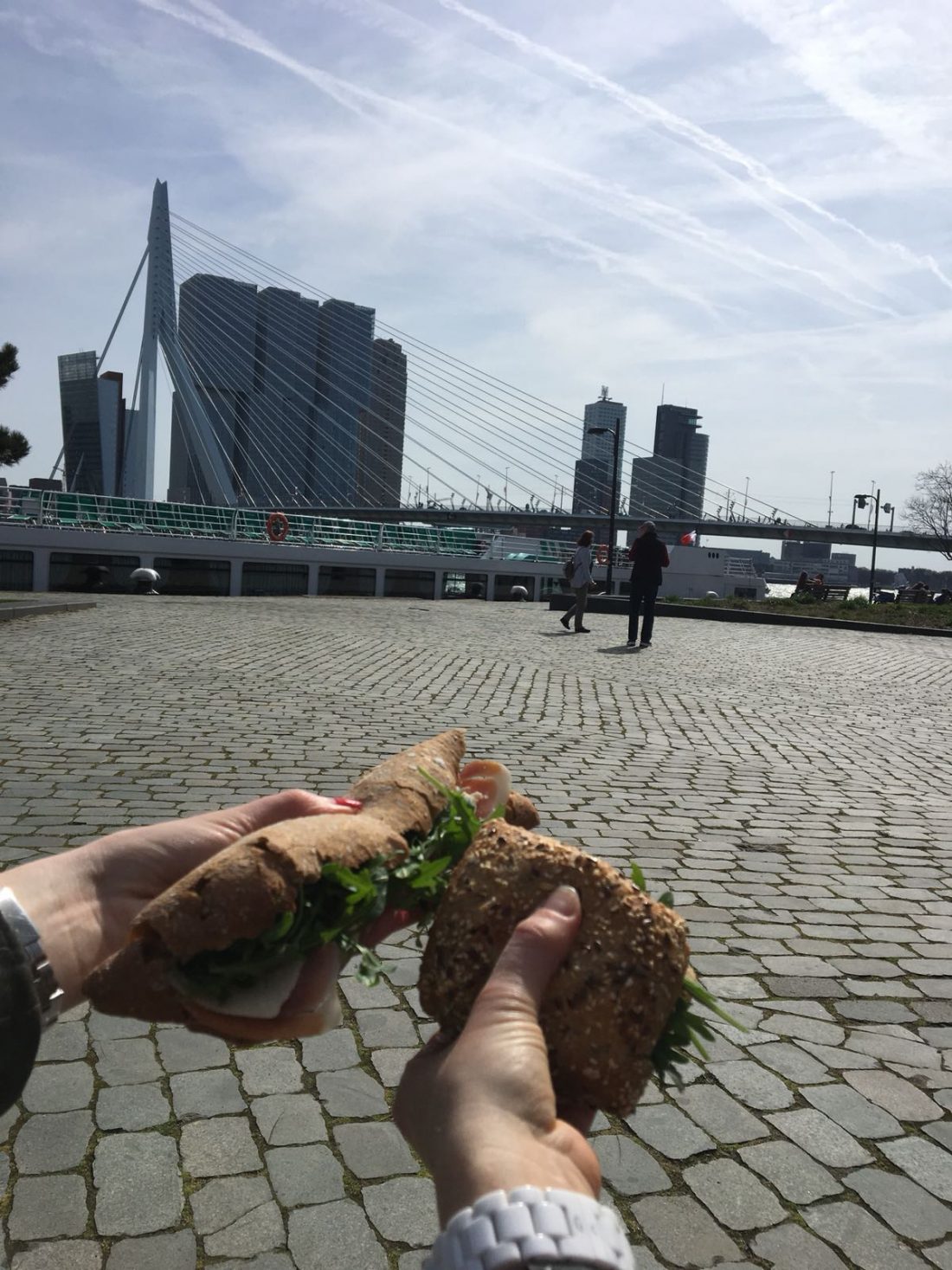 Partners in crime en voedsel lovers in crime - lunch with a view! 