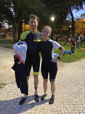 Net voor de start Ironman Cascais